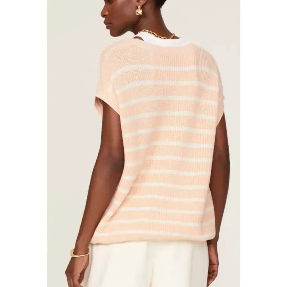 Emporio Armani Orange Striped Sweater Vest S